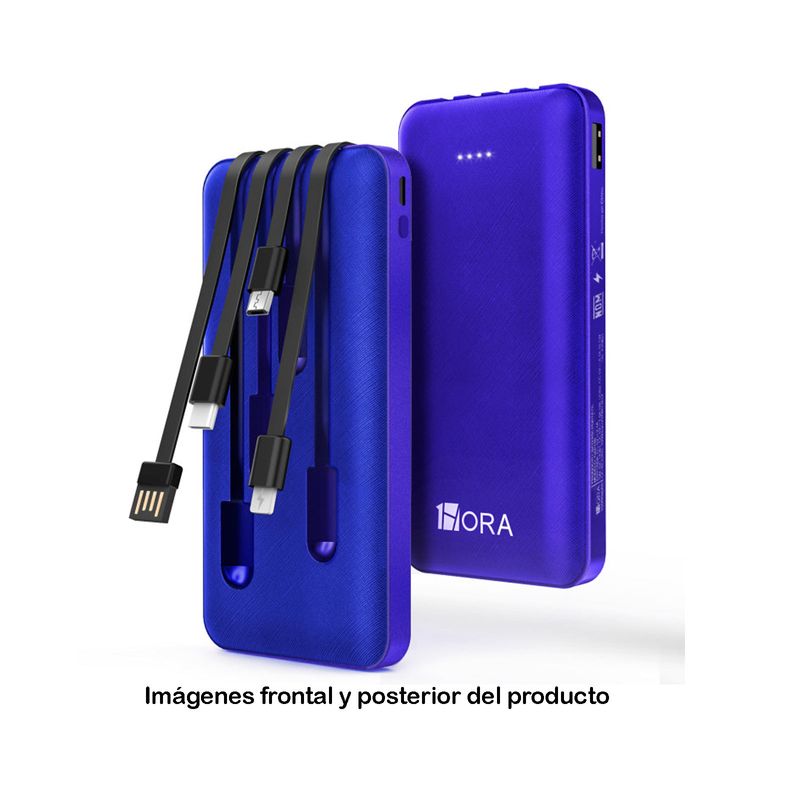 BATERÍA SOLAR PORTÁTIL 5600 MAH - AZUL