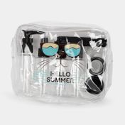 Kit de recipientes para viaje gato " hello summer" 12 piezas