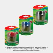 Tajalápiz plástico doble con depósito surtido