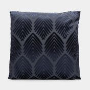 Cojín azul diseño hojas