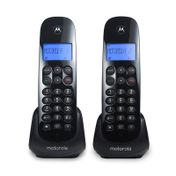 Teléfono fijo inalámbrico Motorola M700-2  negro (2 unidades)