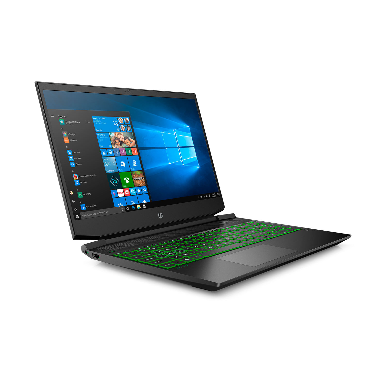 Portátil HP Pavilion gamer, AMD Ryzen™ 7, RAM GB SSD, 15-ec1038la, FHD, verde con negro