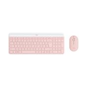 Combo teclado + Mouse inalámbrico rosado Logitech MK470