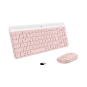 Combo teclado + Mouse inalámbrico rosado Logitech  MK470
