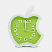 Reloj de mesa diseño manzana verde, blanco