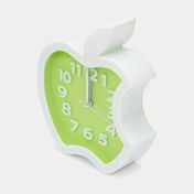 Reloj de mesa diseño manzana verde, blanco