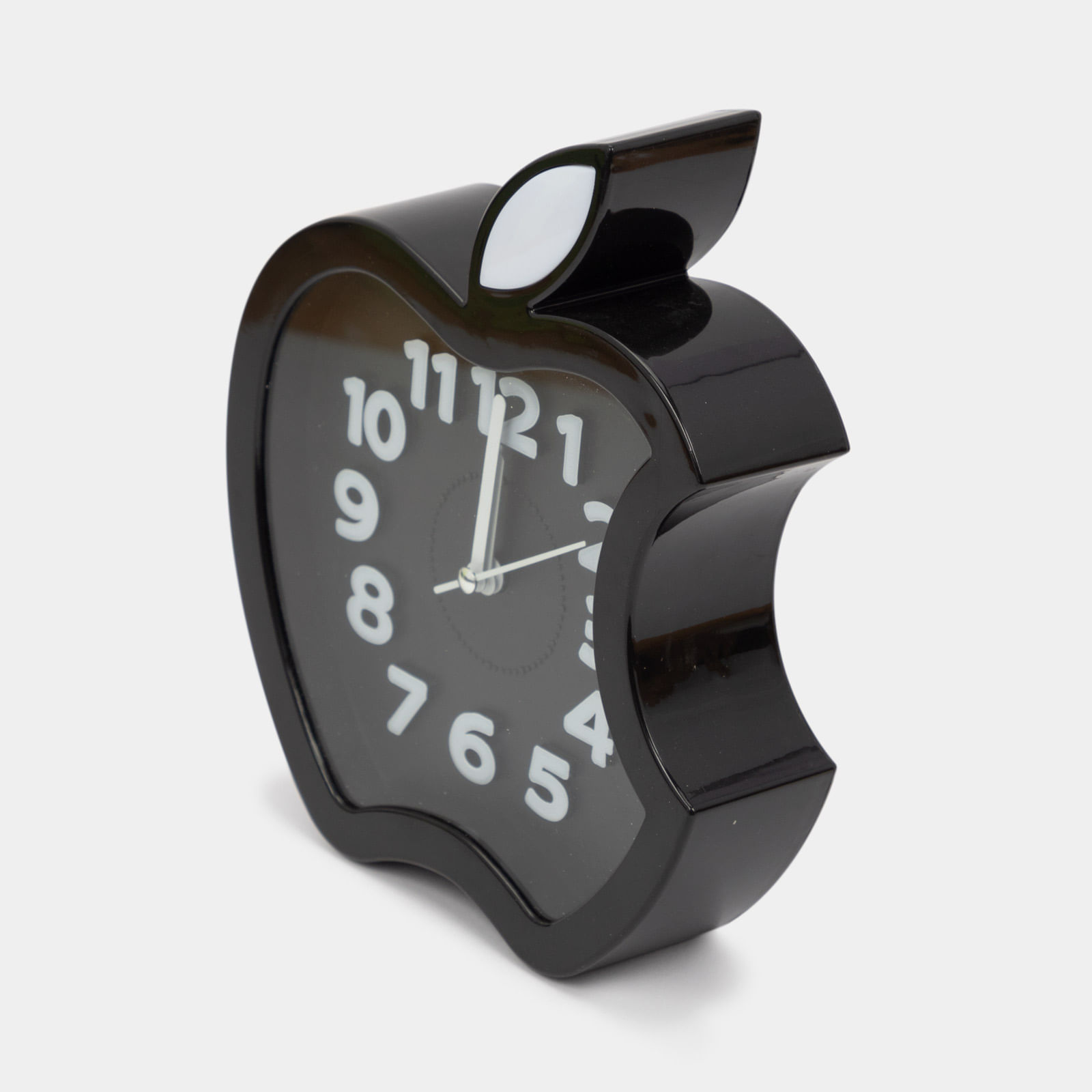 Reloj de mesa diseño manzana negro, blanco