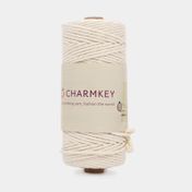 Rollo de lana macrame 3mm x 100 metros 280g, crema