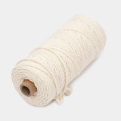Rollo de lana macrame 3mm x 100 metros 280g, crema