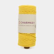 Rollo de lana macrame 3mm x 100 metros 280g, amarillo