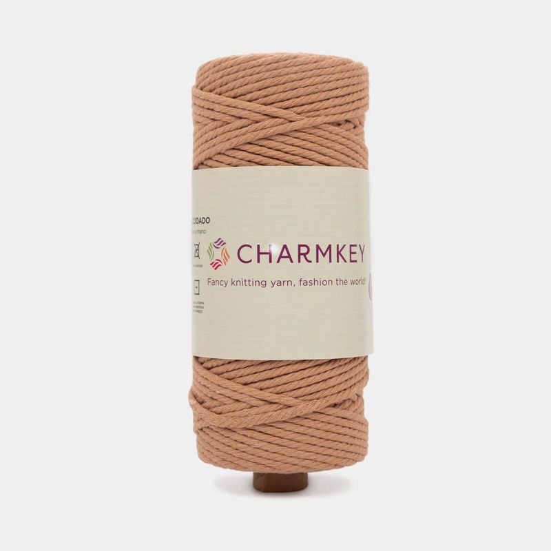 Lana color crema de macrame 3mm, 280G - 100 metros