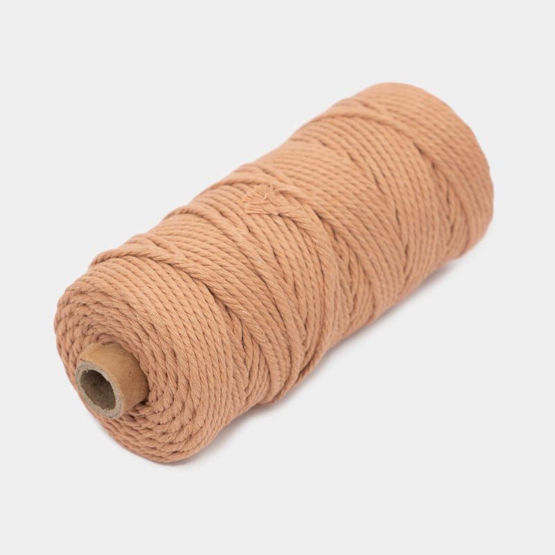 Lana color beige de macrame 3mm, 280G - 100 metros