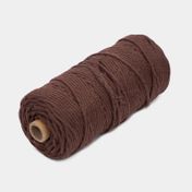 Rollo de lana macrame 3mm x 100 metros 280g, café