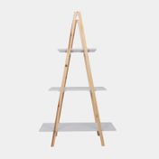 Organizador tipo escalera en madera de 1.4 m blanco/natural