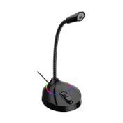 Micrófono gaming negro con luz Gamenote GK55
