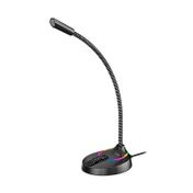 Micrófono gaming negro con luz Gamenote GK55