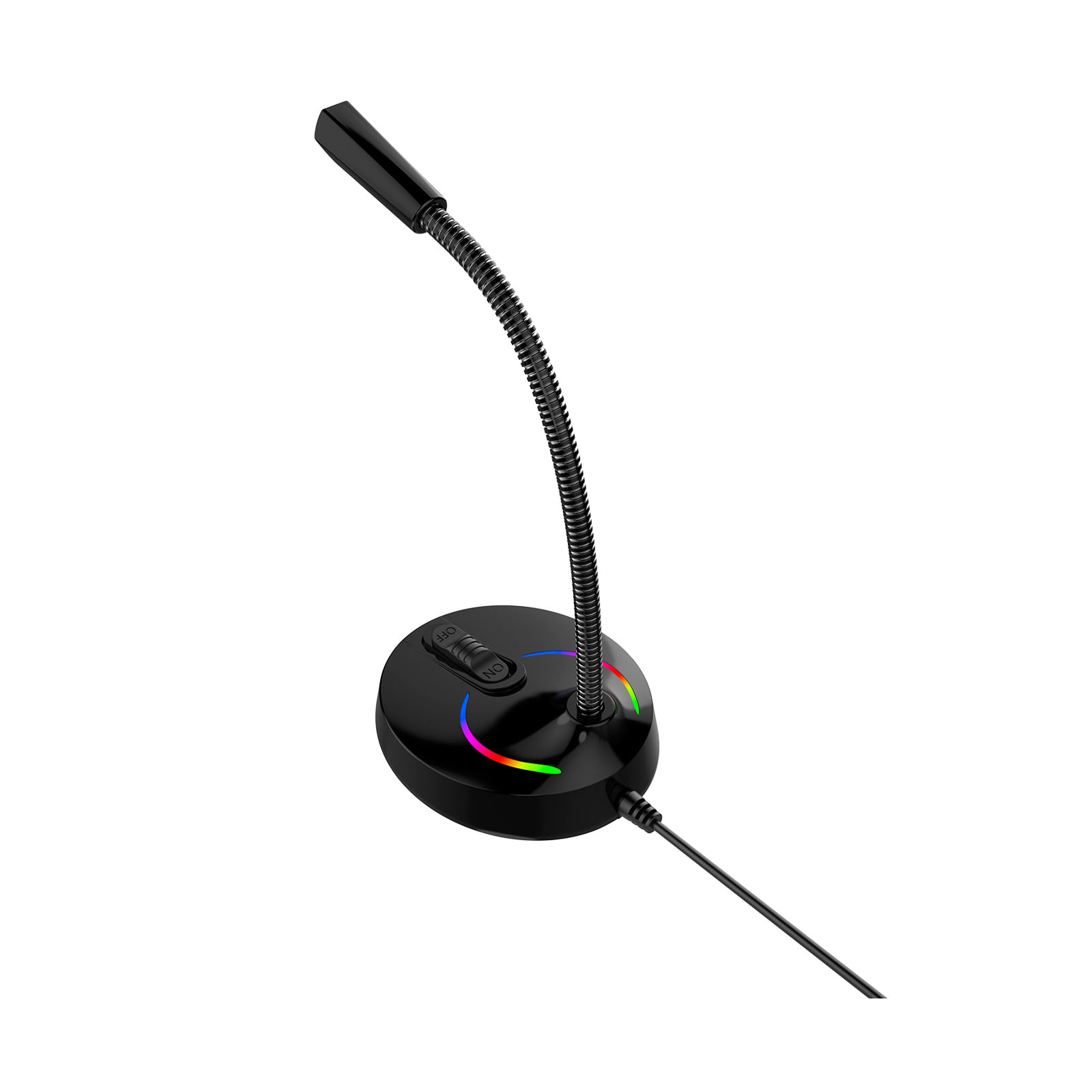 Micrófono gaming GK59 negro con luz