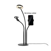 Aro de luz Havit con soporte para micrófono y celular