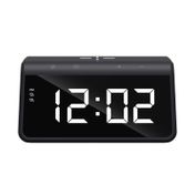 Reloj despertador con cargador inalámbrico Havit, negro