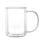 Set de mugs para café doble pared en vidrio de 300 ml x 2 unidades
