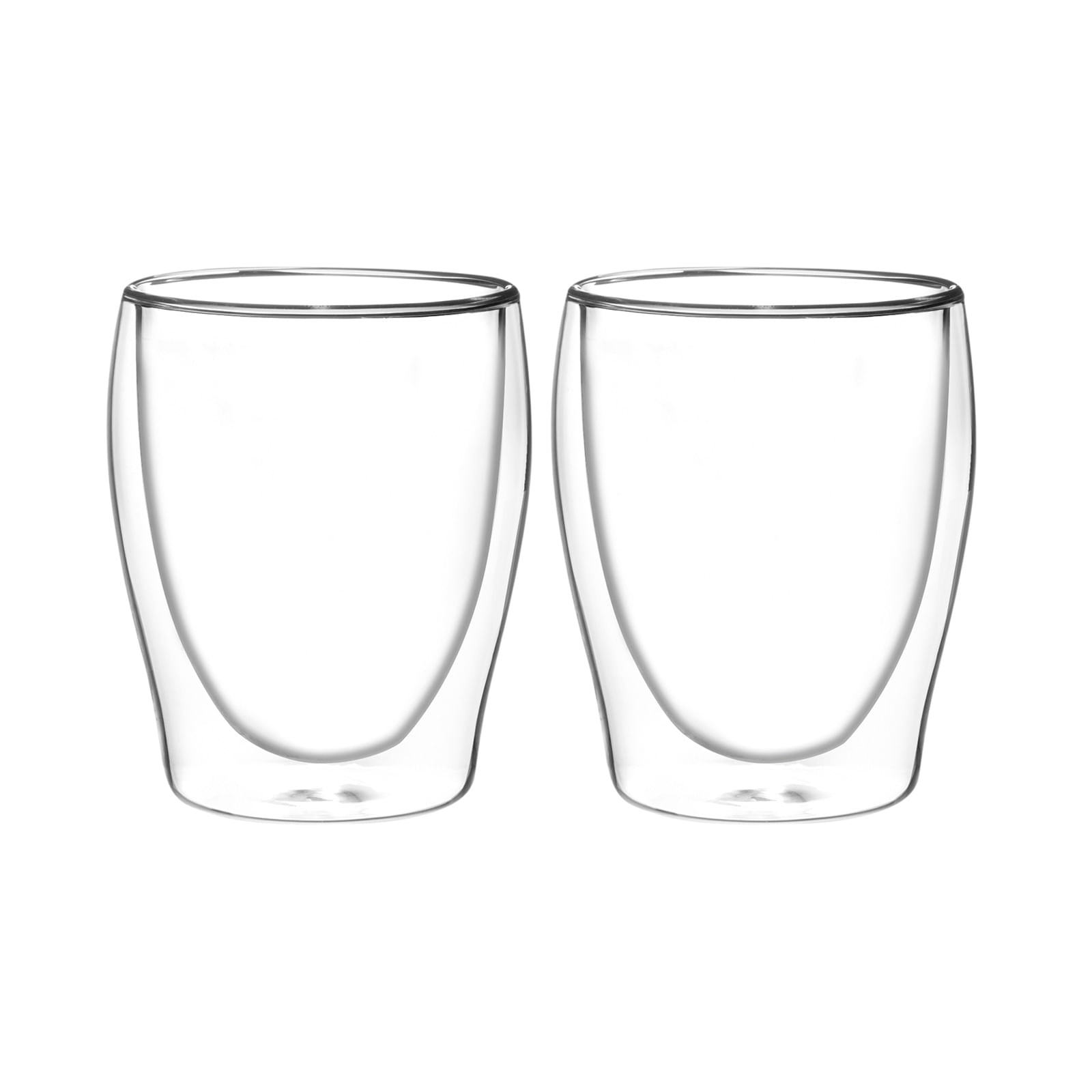Set vasos de cristal doble pared 250 ml