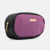 Cosmetiquera morado con negro 10 x 20 x 5 cm