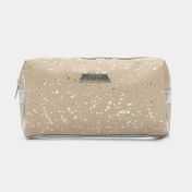 Cosmetiquera con cubos beige 13 x 20 x 7 cm