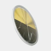 Reloj de pared circular de 33.3 cm 2 colores con borde plateado