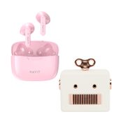 Combo de Audífonos in ear Bluetooth Havit TW965 + Altavoz con Bluetooth de 3 W RMS, blanco