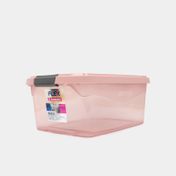 Caja organizadora plástica de 6 litros con tapa, rosado