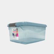 Caja organizadora plástica de 6 litros con tapa, azul