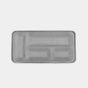 Organizador de escritorio de malla sencilla 17.6 x 31.3 x 2.4 cm gris