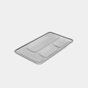 Organizador de escritorio de malla sencilla 17.6 x 31.3 x 2.4 cm gris
