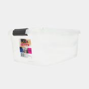 Caja organizadora plástica de 6 litros con tapa, transparente