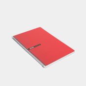 Cuaderno cuadriculado de 100 hojas rojo