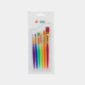 Set de 6 pinceles con mango de colores