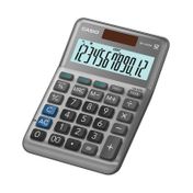 Calculadora básica Casio MS-120FM de 12 dígitos, gris