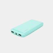 Batería portable USB/USB-C Charge Worx color menta de 10.000 mAh