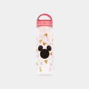 Botella plástica transparente/fucsia de 750 ml con infusor, Mickey