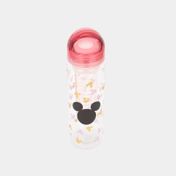 Botella plástica transparente/fucsia de 750 ml con infusor, Mickey