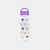 Botella plástica transparente/morado de 750 ml con infusor, Minnie