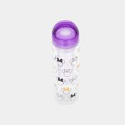 Botella plástica transparente/morado de 750 ml con infusor, Minnie