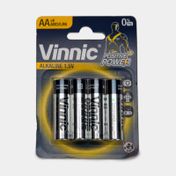 Pilas alcalinas  vinnic AA, x 4 unidades