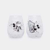 Set de vasos en cristal x 2 unidades de 510 ml con diseño de Mickey y Minnie