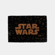 Tapete de bienvenida negro de 40 x 60 cm con el logo de Star Wars