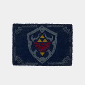 Tapete de bienvenida azul oscuro de 40 x 60 cm con el escudo de Zelda