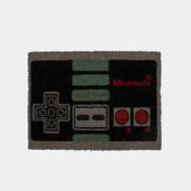 Tapete de bienvenida negro de 40 x 60 cm con imagen de control de Nintendo
