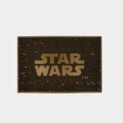 Tapete de bienvenida dorado de 40 x 60 con logo de Star Wars