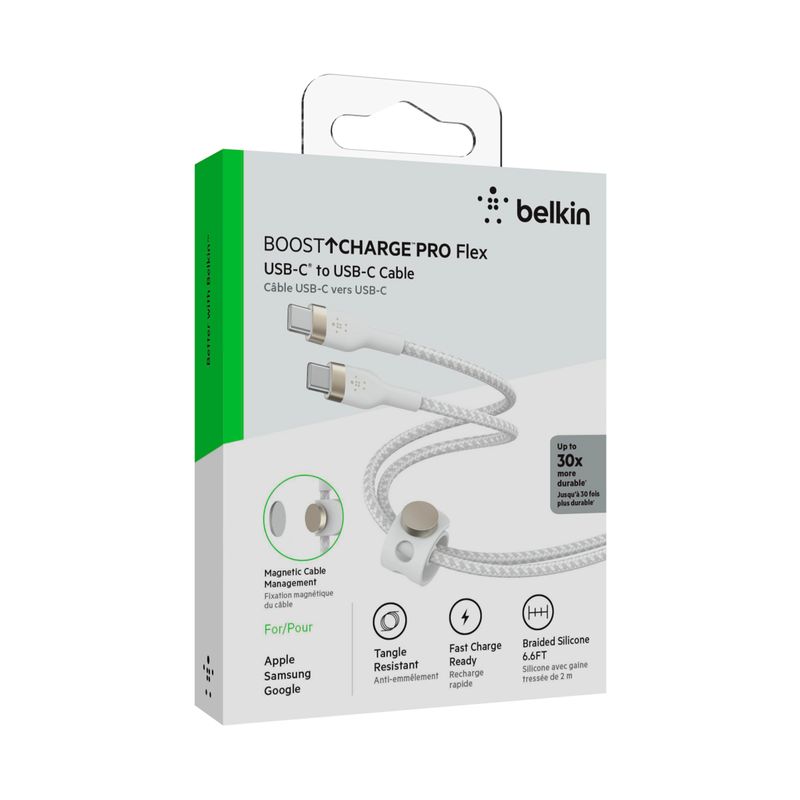 Cable Belkin USB-A a USB-C de 2m - blanco