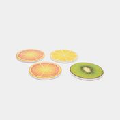Portavasos x4 unidades diseño frutas